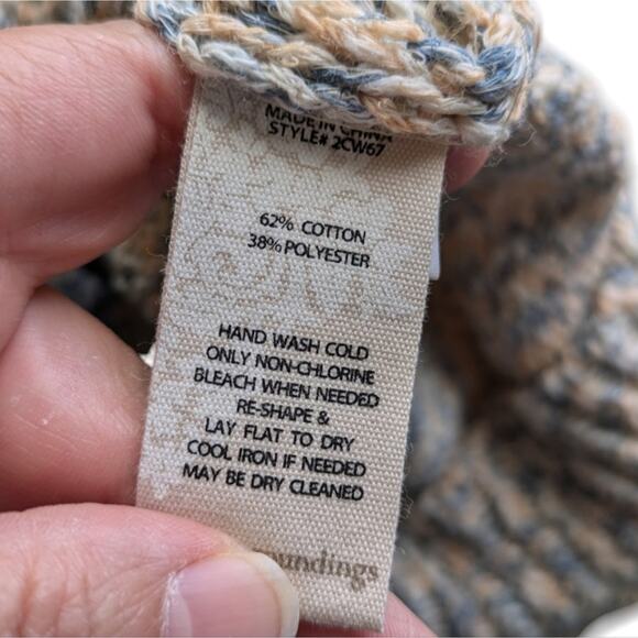 Soft Surroundings Cardigan Womens XL Beausoleil Tie Front Speckled Multicolor Kn - Picture 7 of 8